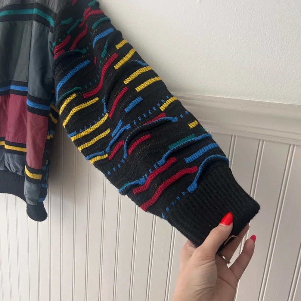 Vintage 90s Saxony Hip Hop Multicolor Crewneck Sweater No SIZE Tag